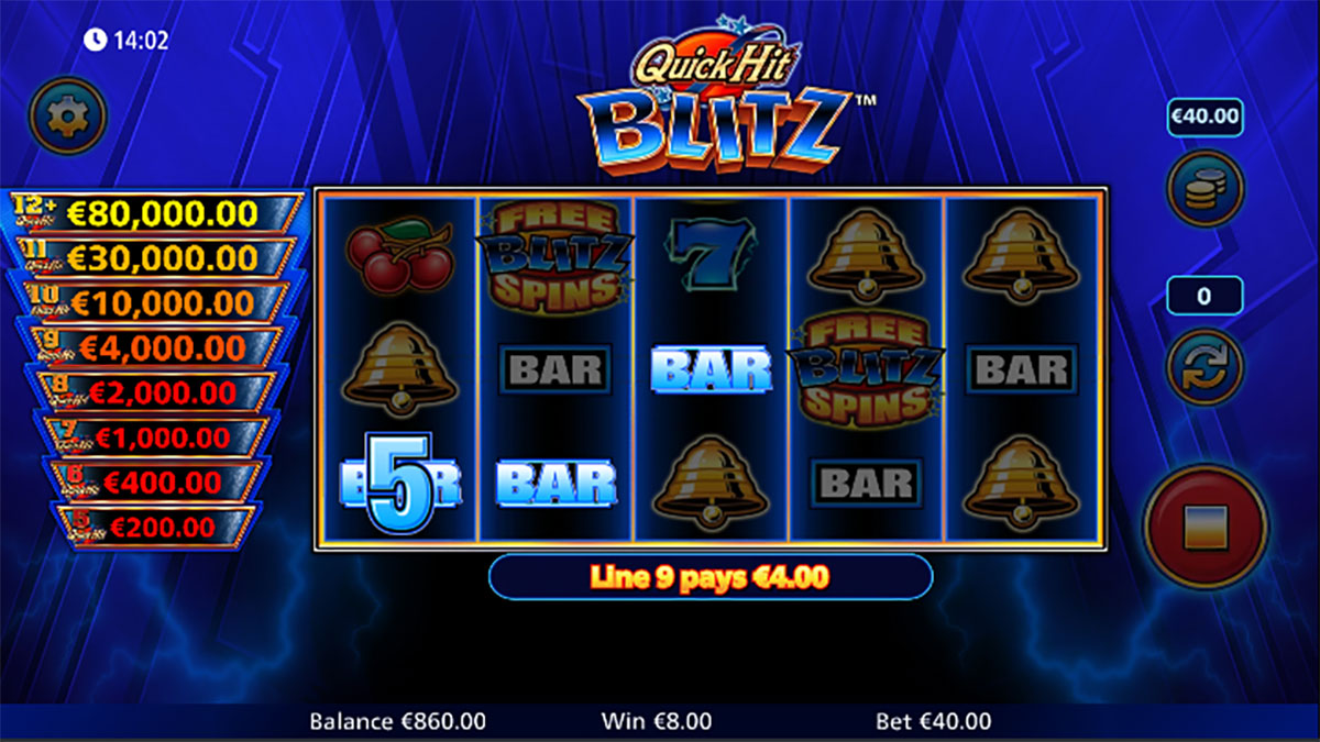 Quick Hit Blitz Blue screenshot