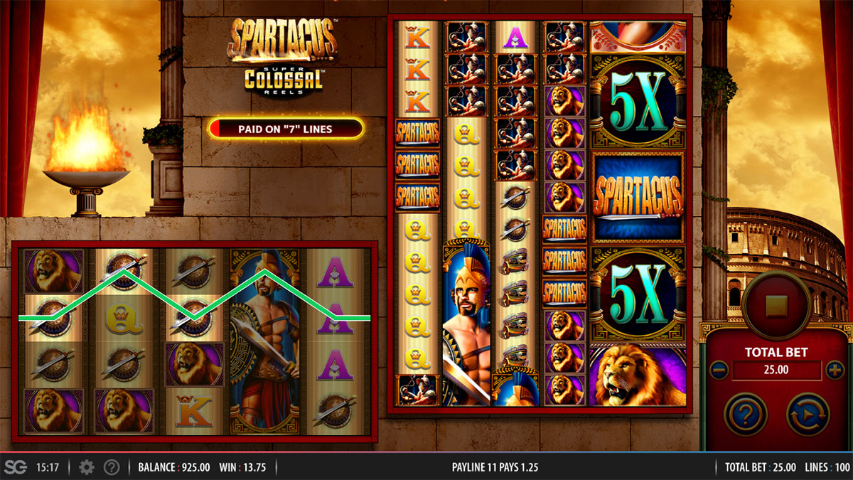 Spartacus Super Colossal Reels screenshot