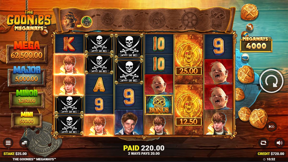 The Goonies Megaways screenshot