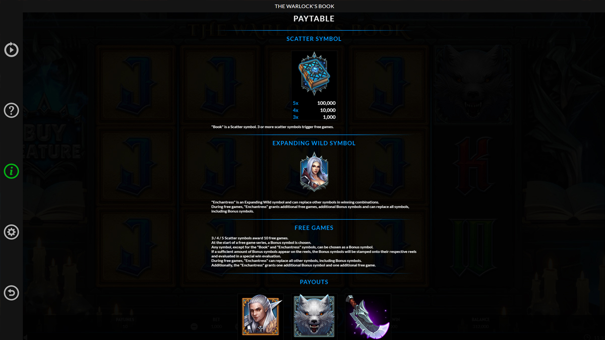 The Warlock's Book screenshot