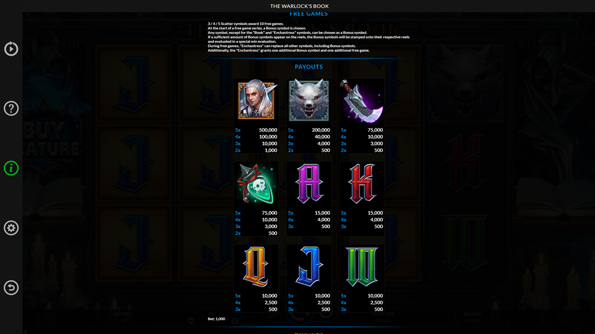The Warlock's Book screenshot