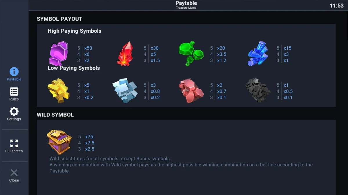 Treasure Mania screenshot