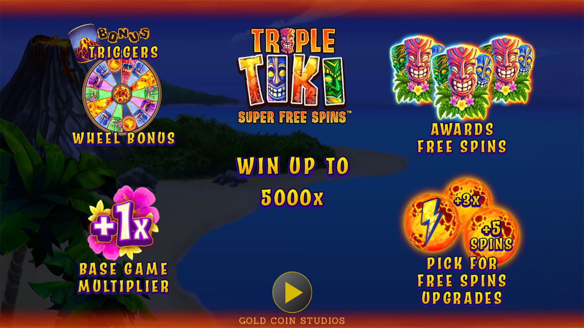 Triple Tiki Super Free Spins screenshot