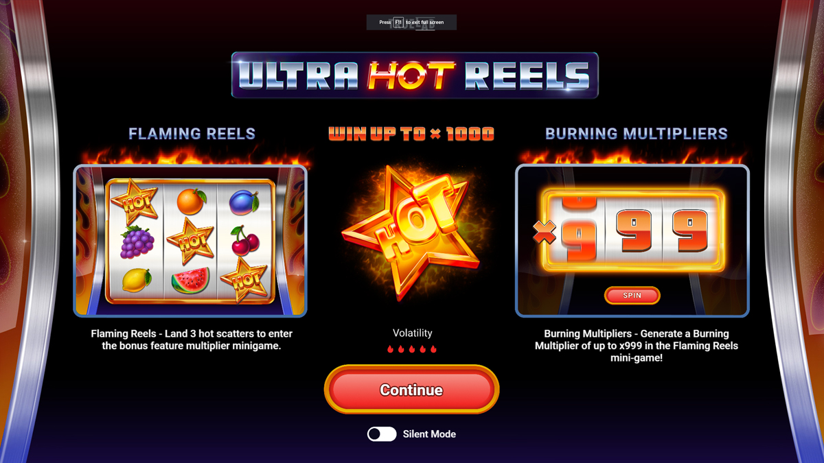Ultra Hot Reels screenshot
