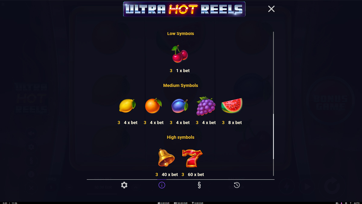 Ultra Hot Reels screenshot